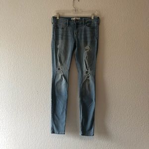 Hollister skinny ripped jeans